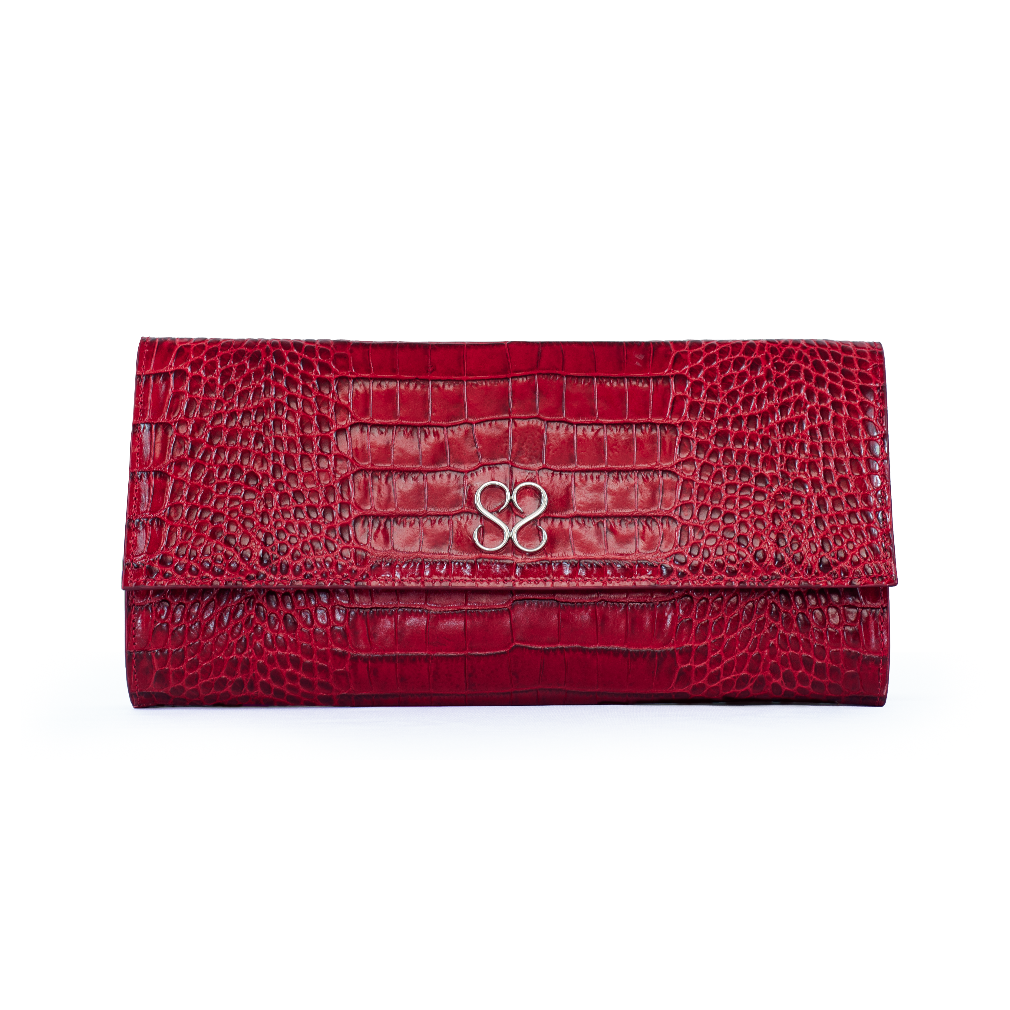 The Valentina Croc Set in Barbados Cherry - Stessa by Sarah