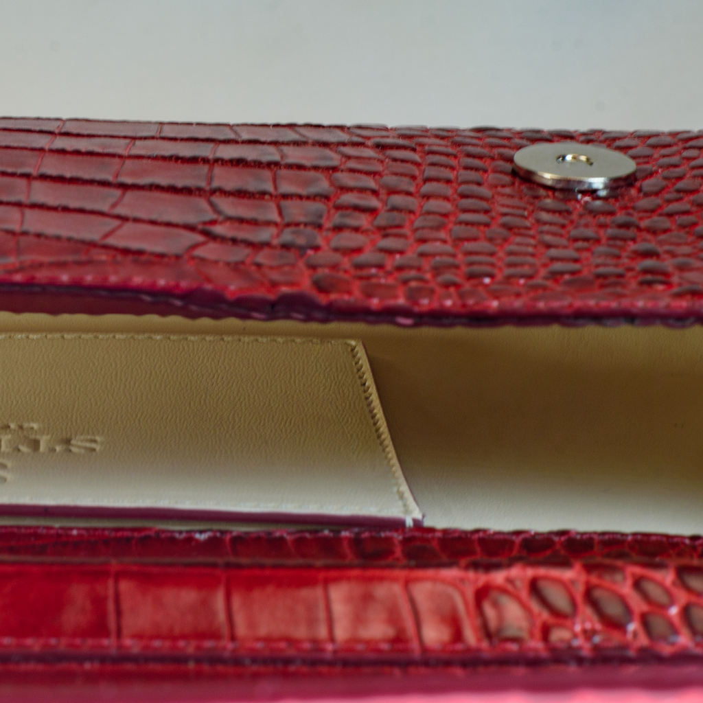 The Valentina Croc Set in Barbados Cherry - Stessa by Sarah