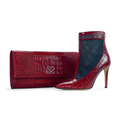 The Valentina Croc Set in Barbados Cherry - Stessa by Sarah
