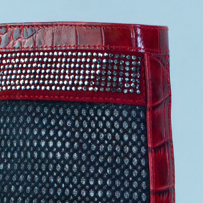 The Valentina Croc Mesh Boot in Barbados Cherry - Stessa by Sarah