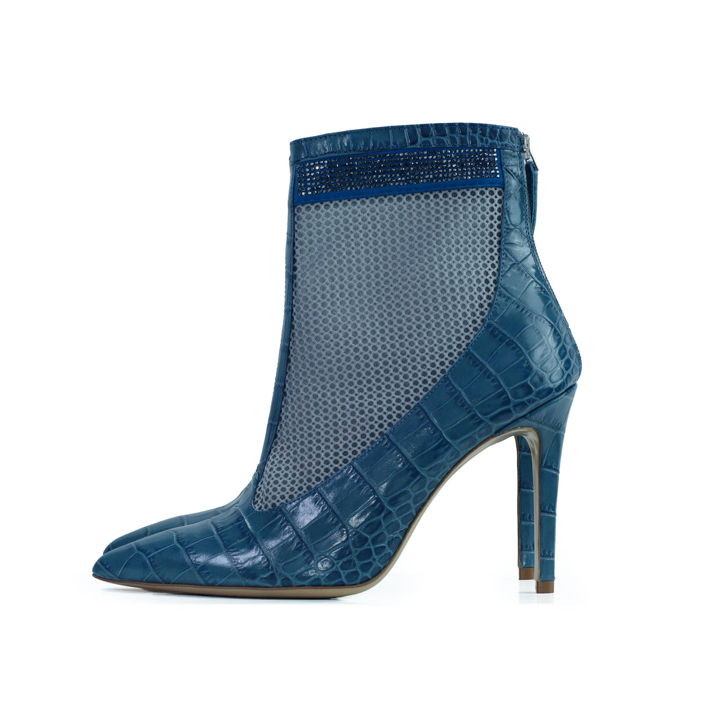 The Valentina Croc Set in Shadow Blue - Stessa by Sarah