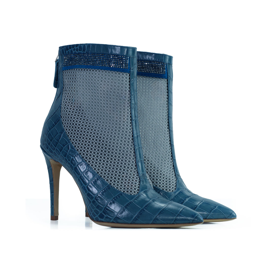 The Valentina Croc Set in Shadow Blue - Stessa by Sarah