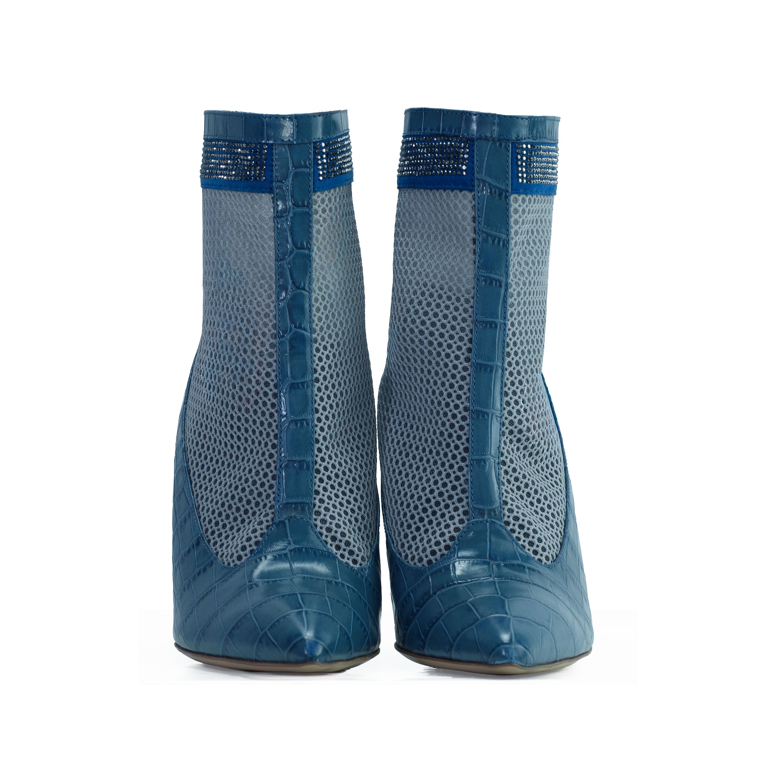 The Valentina Croc Set in Shadow Blue - Stessa by Sarah