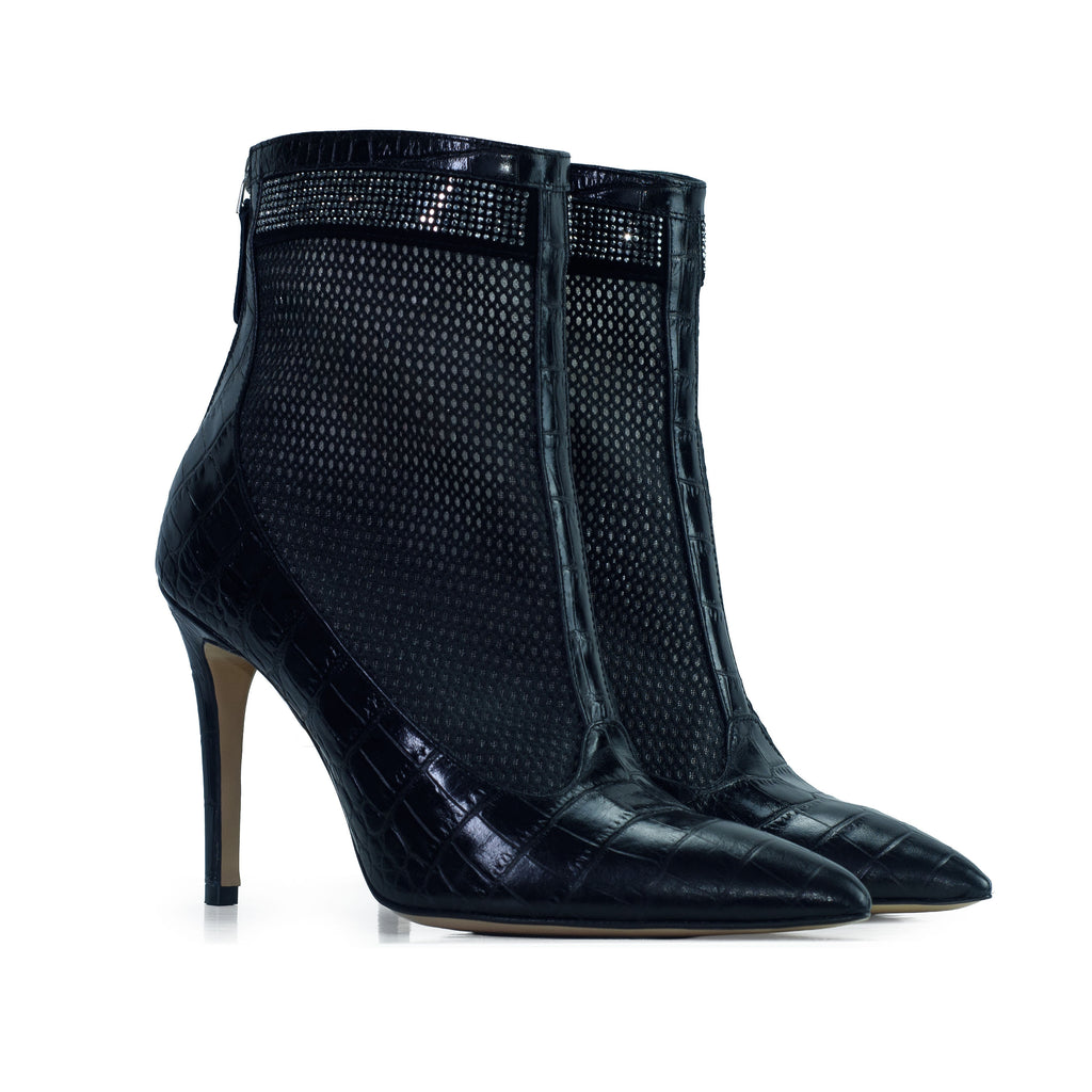 The Valentina Croc Set in Black - Stessa by Sarah