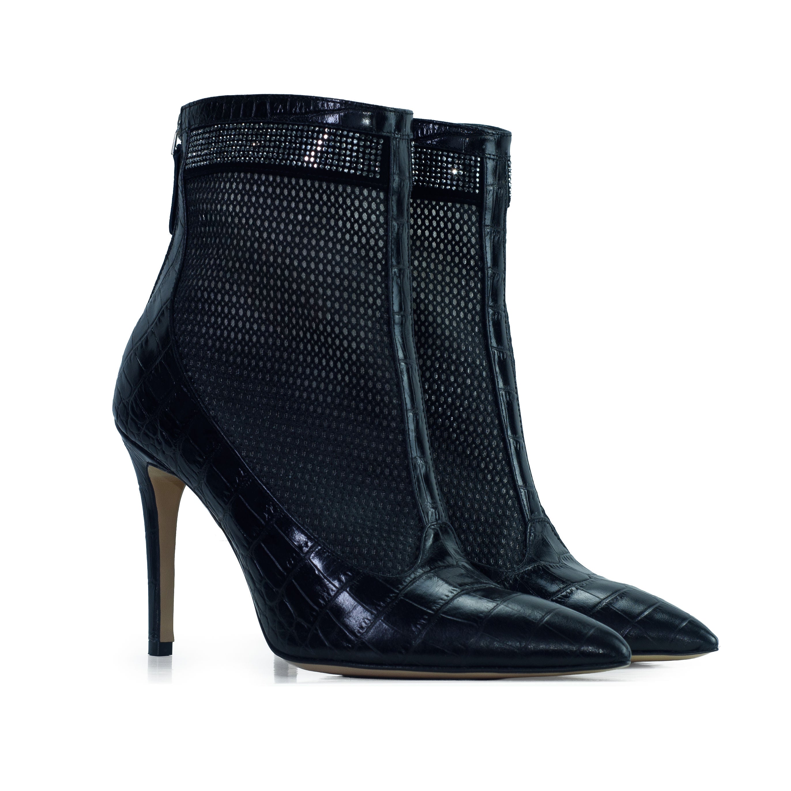 The Valentina Croc Set in Black - Stessa by Sarah