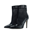 Valentina Croc Mesh Boot in Black - Stessa by Sarah