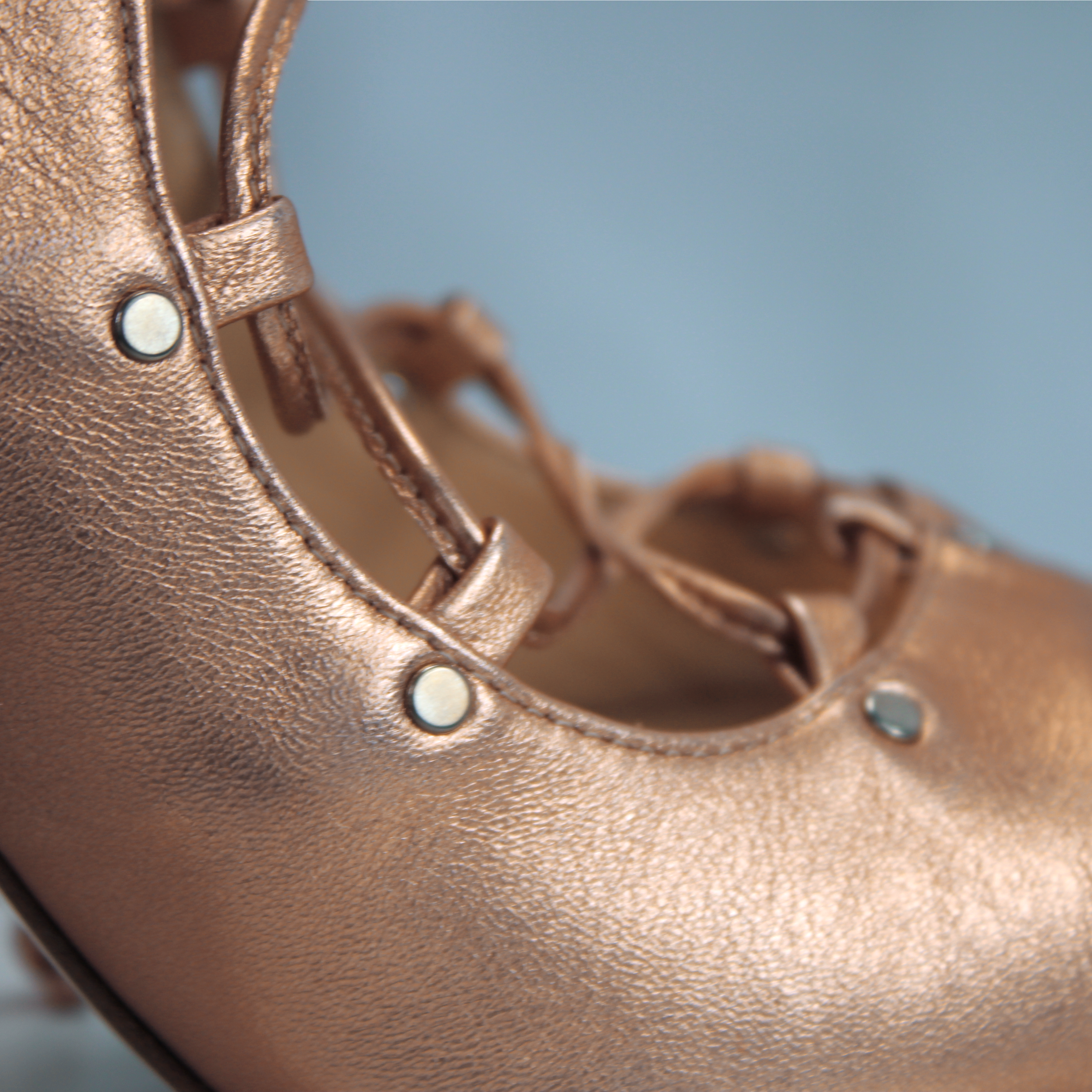 The Avalyn Lace up Sandal in Nude - Stessa by Sarah