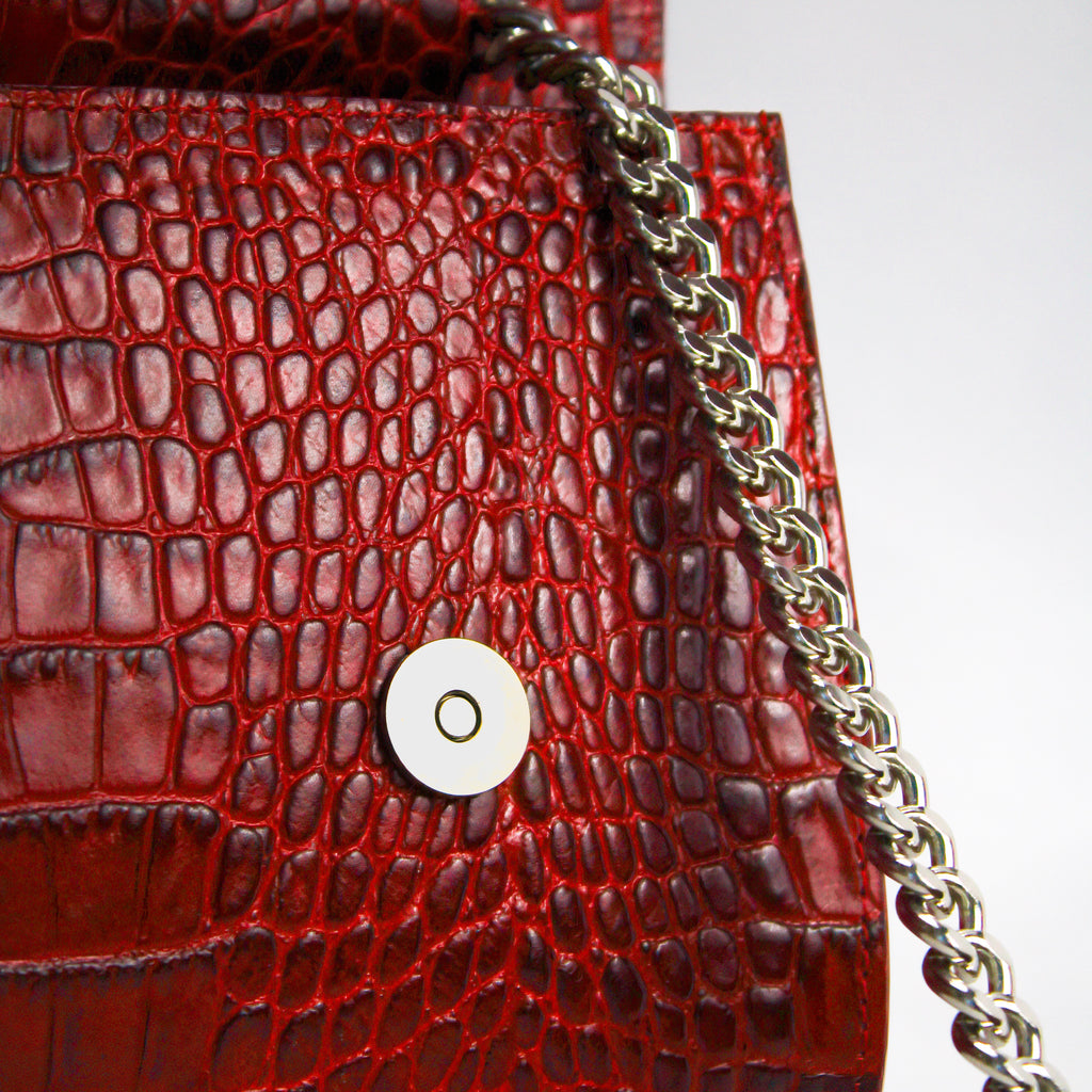 The Valentina Croc Set in Barbados Cherry - Stessa by Sarah