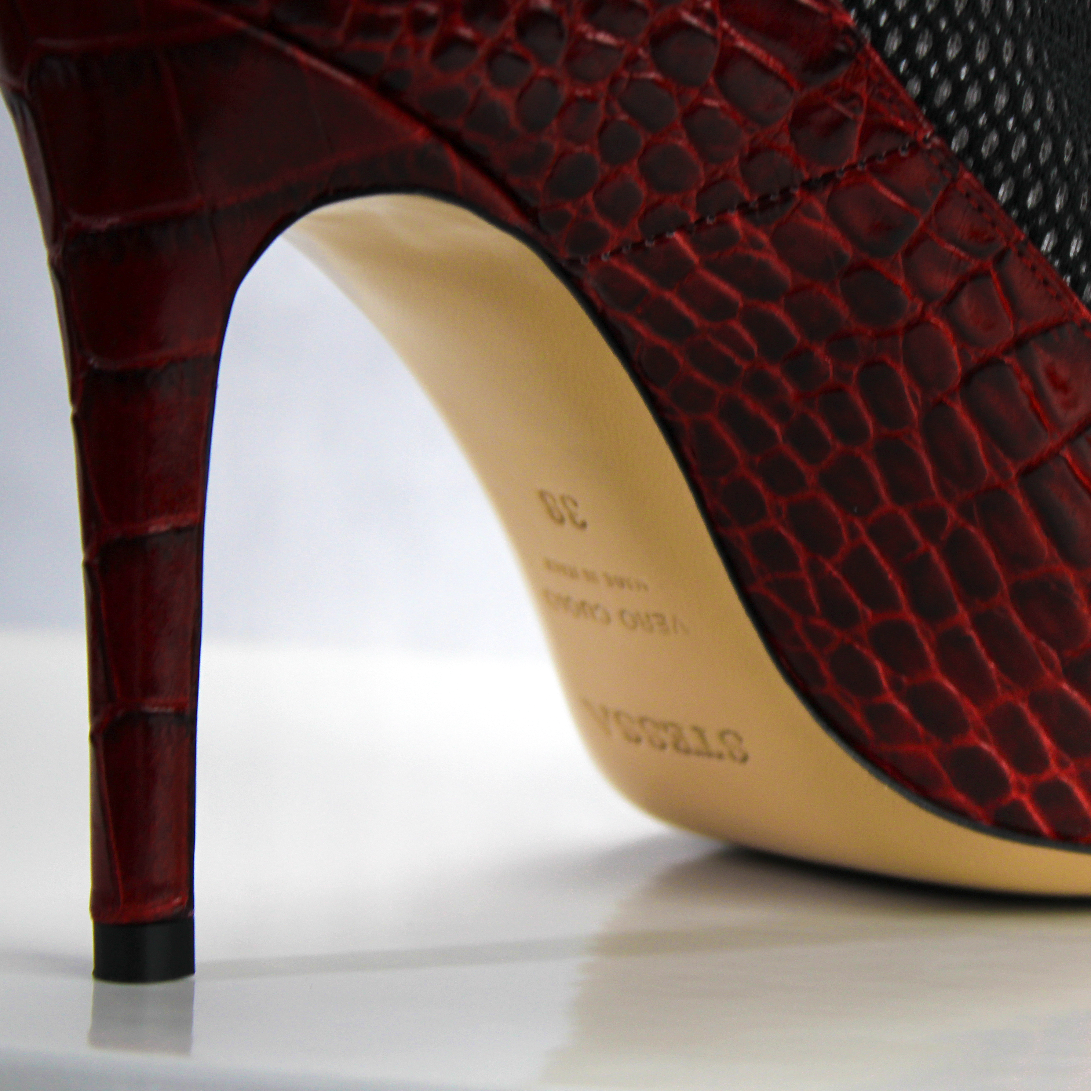 The Valentina Croc Set in Barbados Cherry - Stessa by Sarah