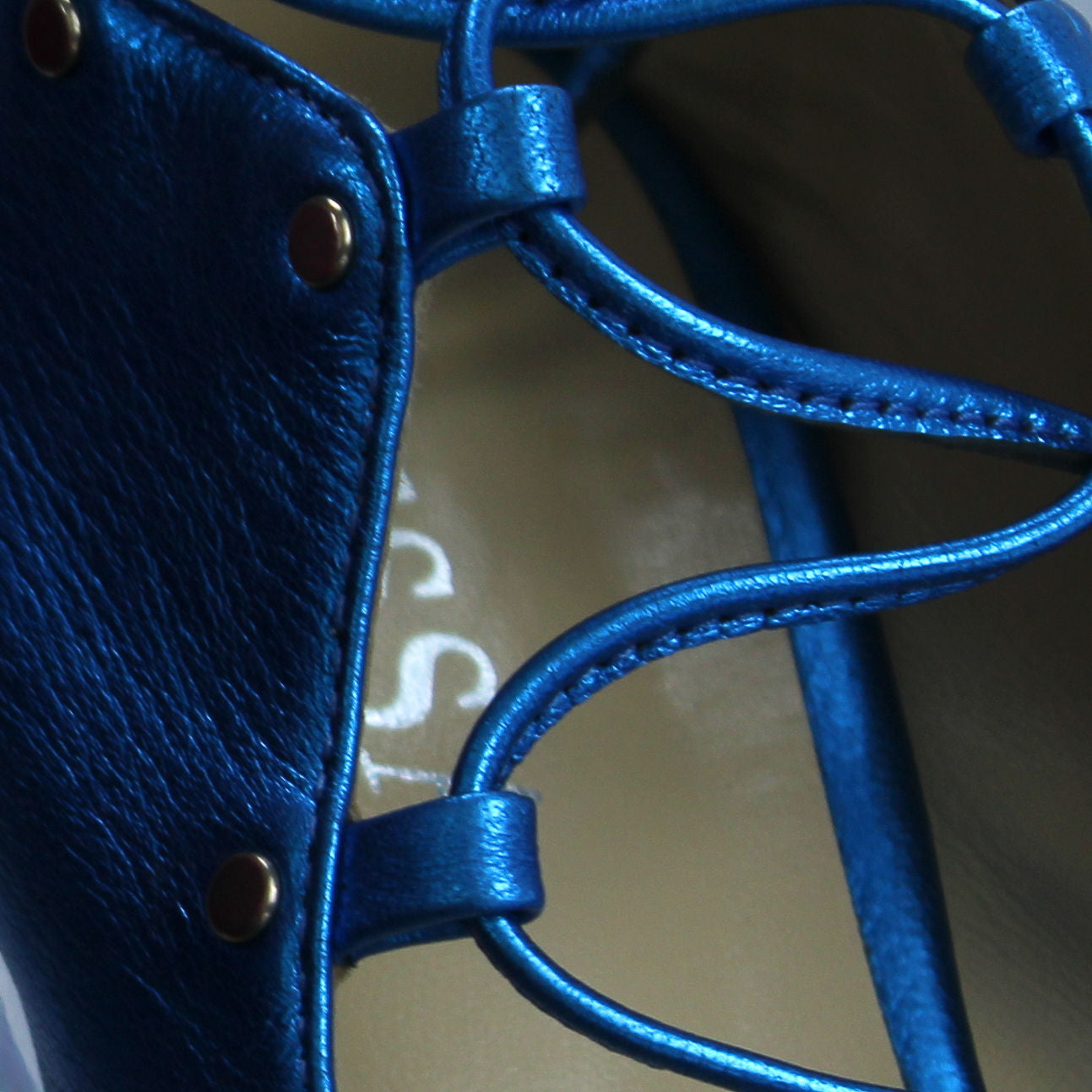 Avalyn Lace up Sandal in Ocean Blue - Stessa by Sarah