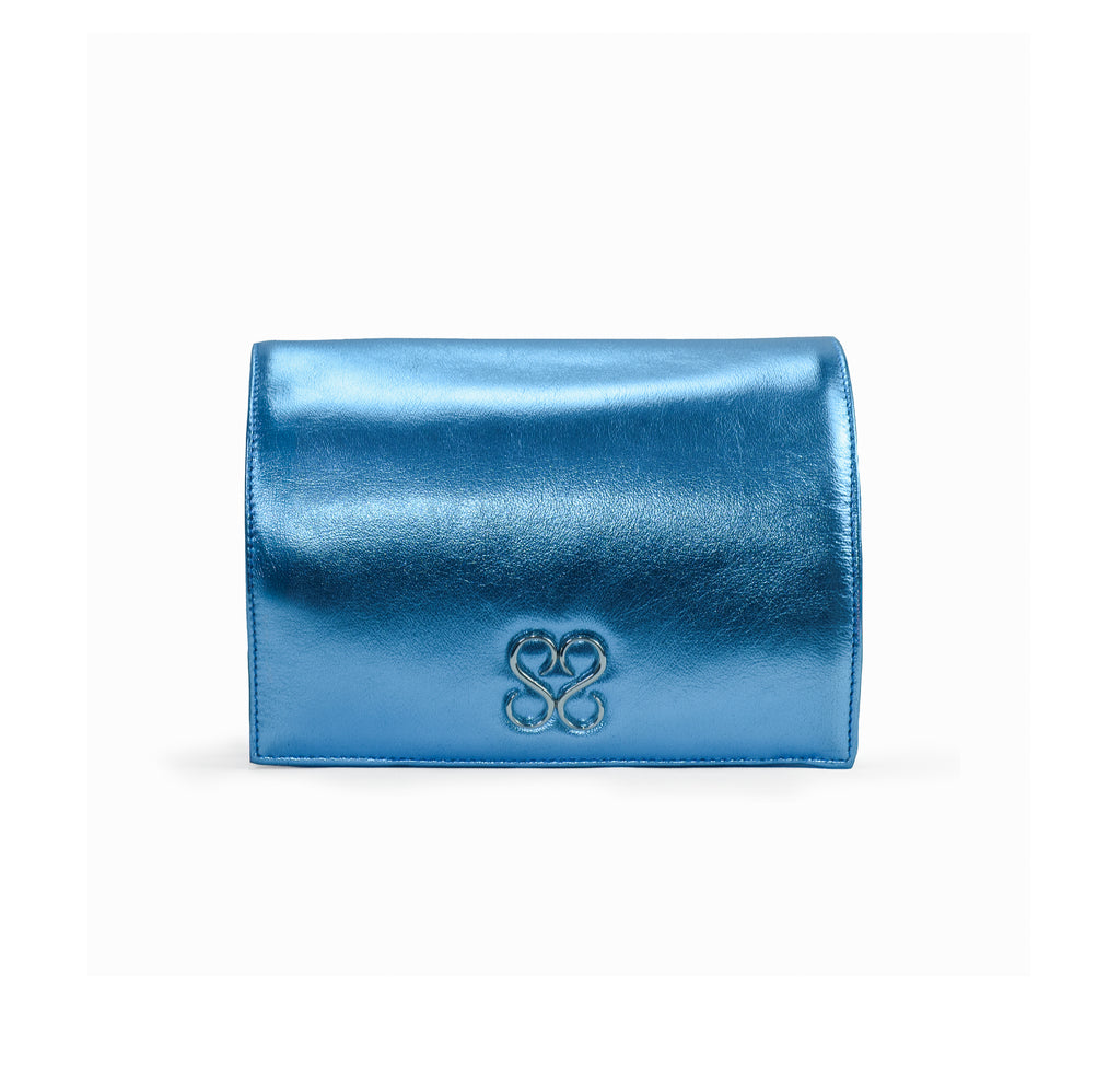Molly Luxe Clutch in Adriatic Blue - Stessa by Sarah