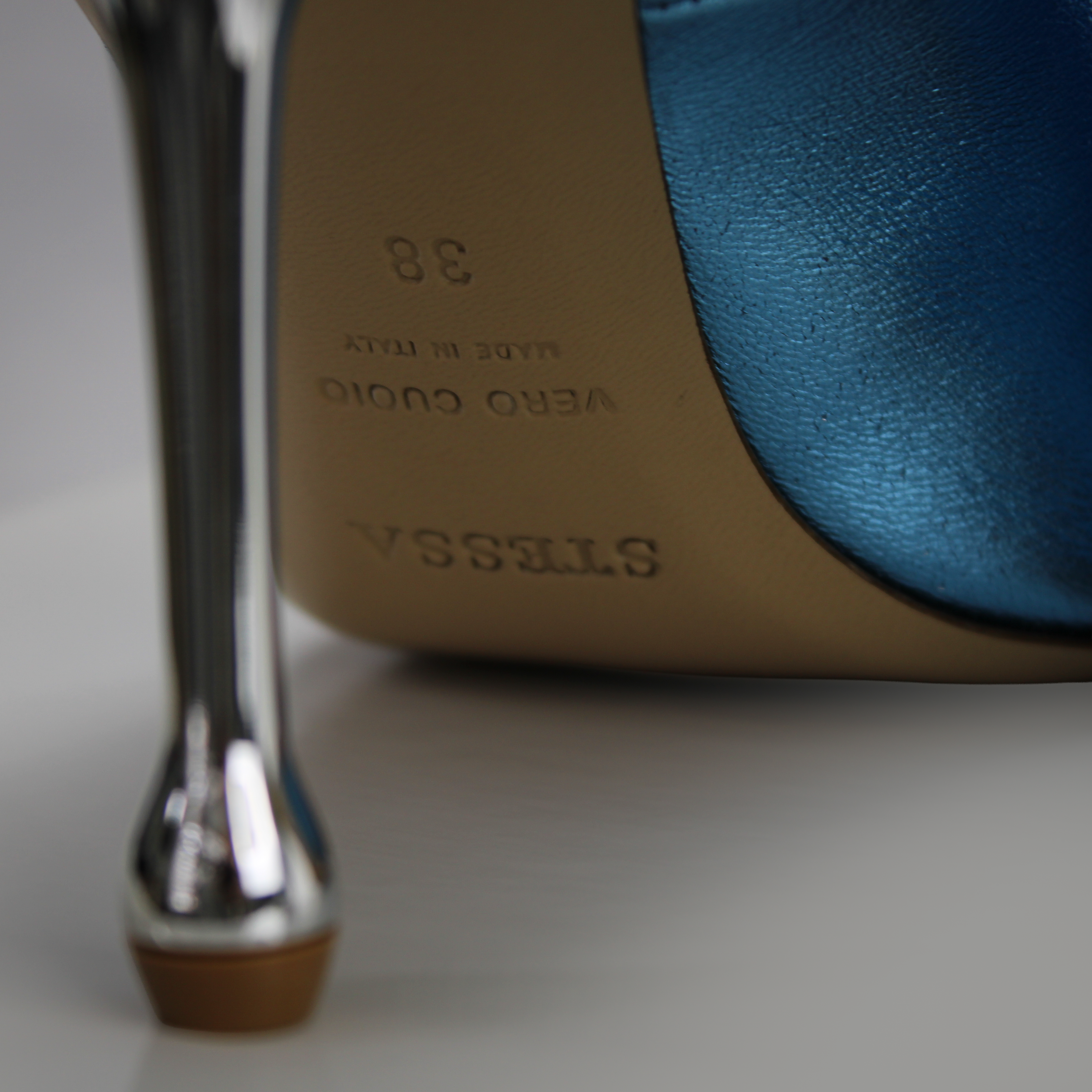 Molly Luxe Stiletto Pump in Adriatic Blue - Stessa by Sarah