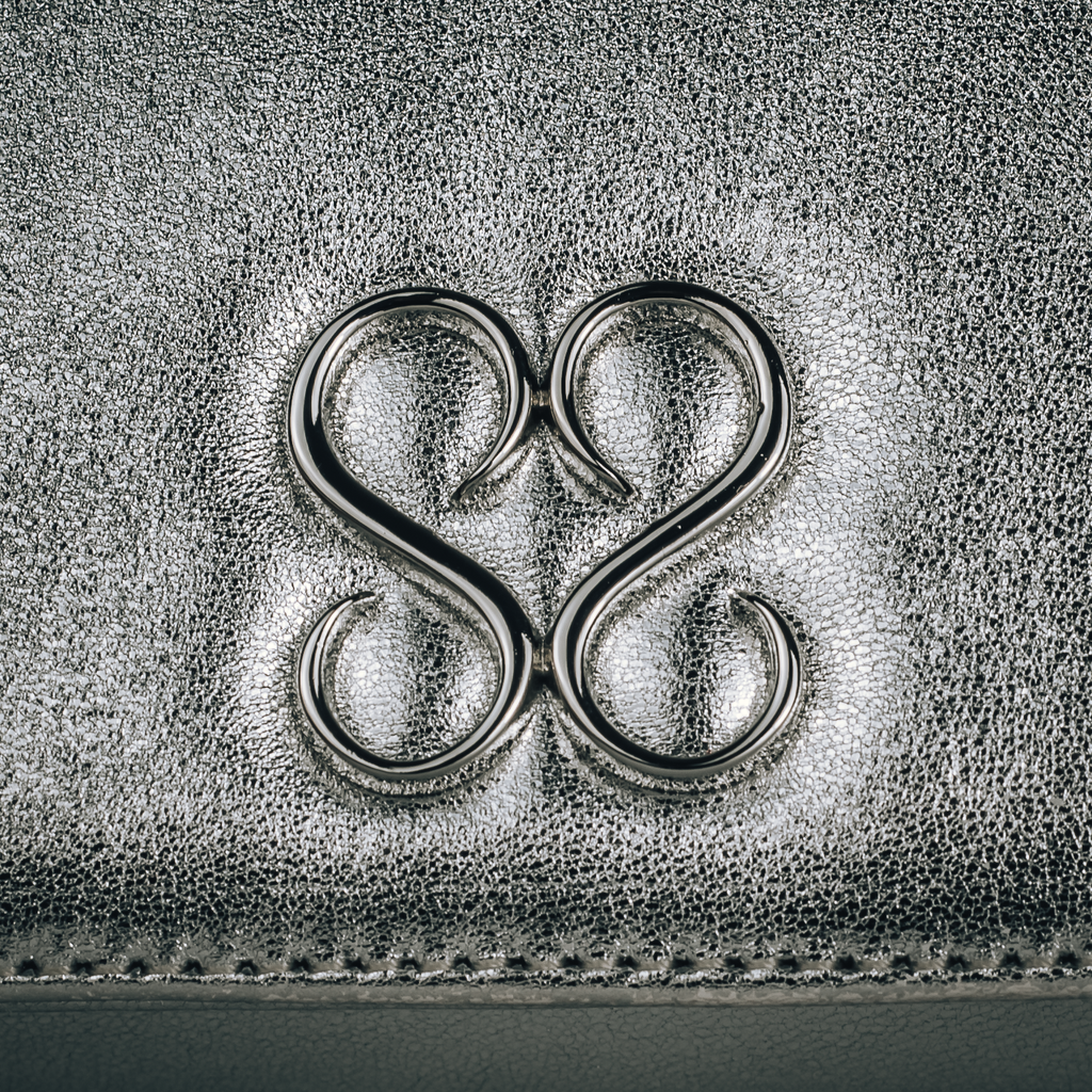 Molly Luxe Clutch in Silver - Stessa by Sarah