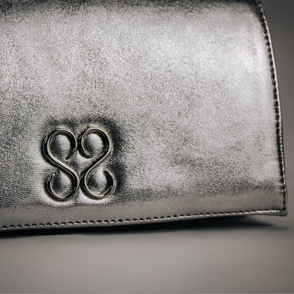 Molly Luxe Clutch in Silver - Stessa by Sarah