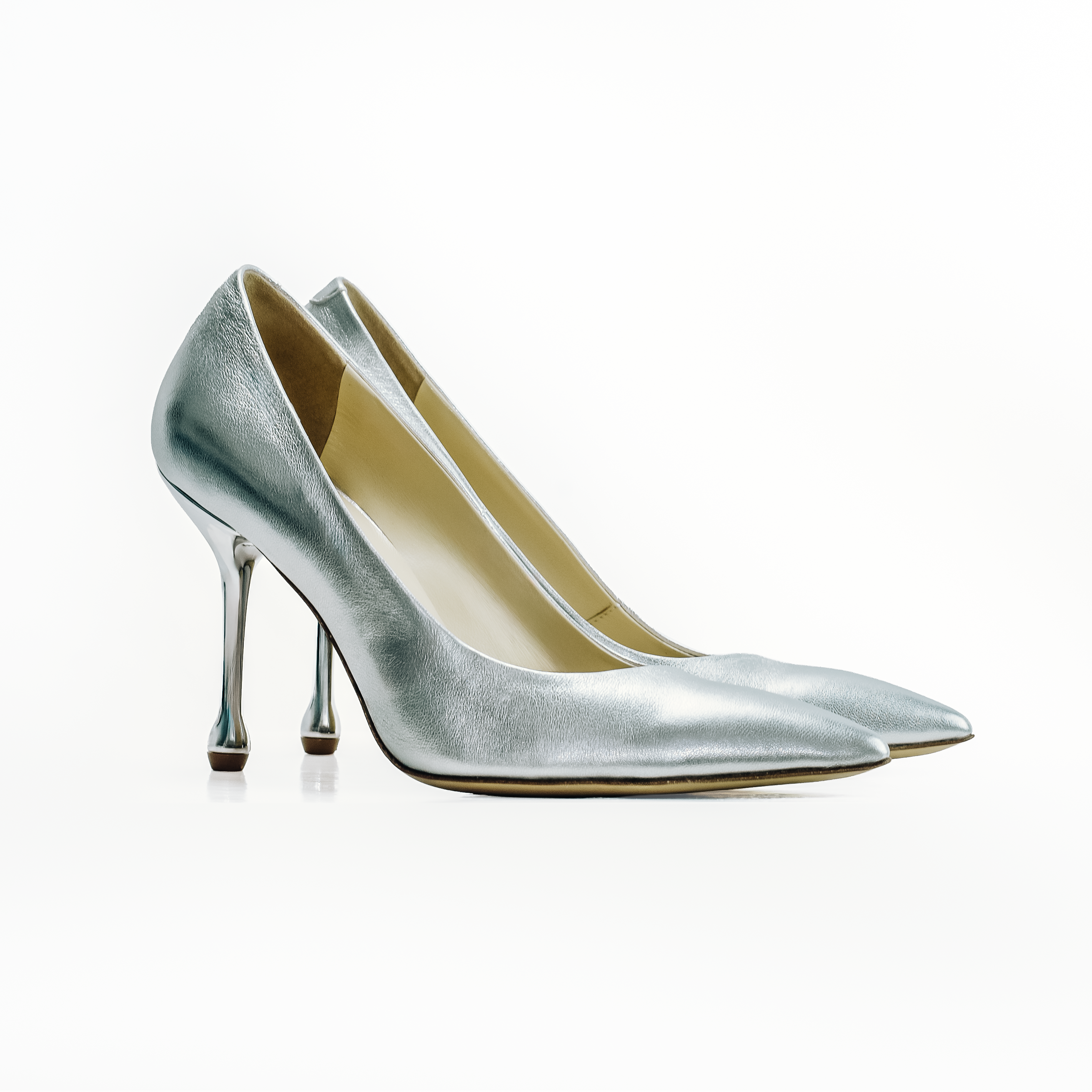 Molly Luxe Stiletto Pump in Silver - Stessa by Sarah