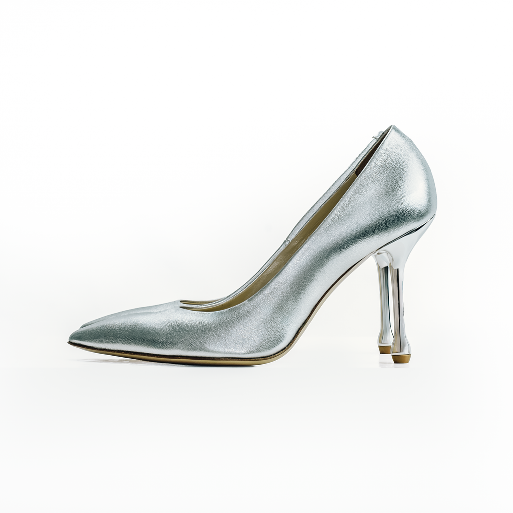 Molly Luxe Stiletto Pump in Silver - Stessa by Sarah