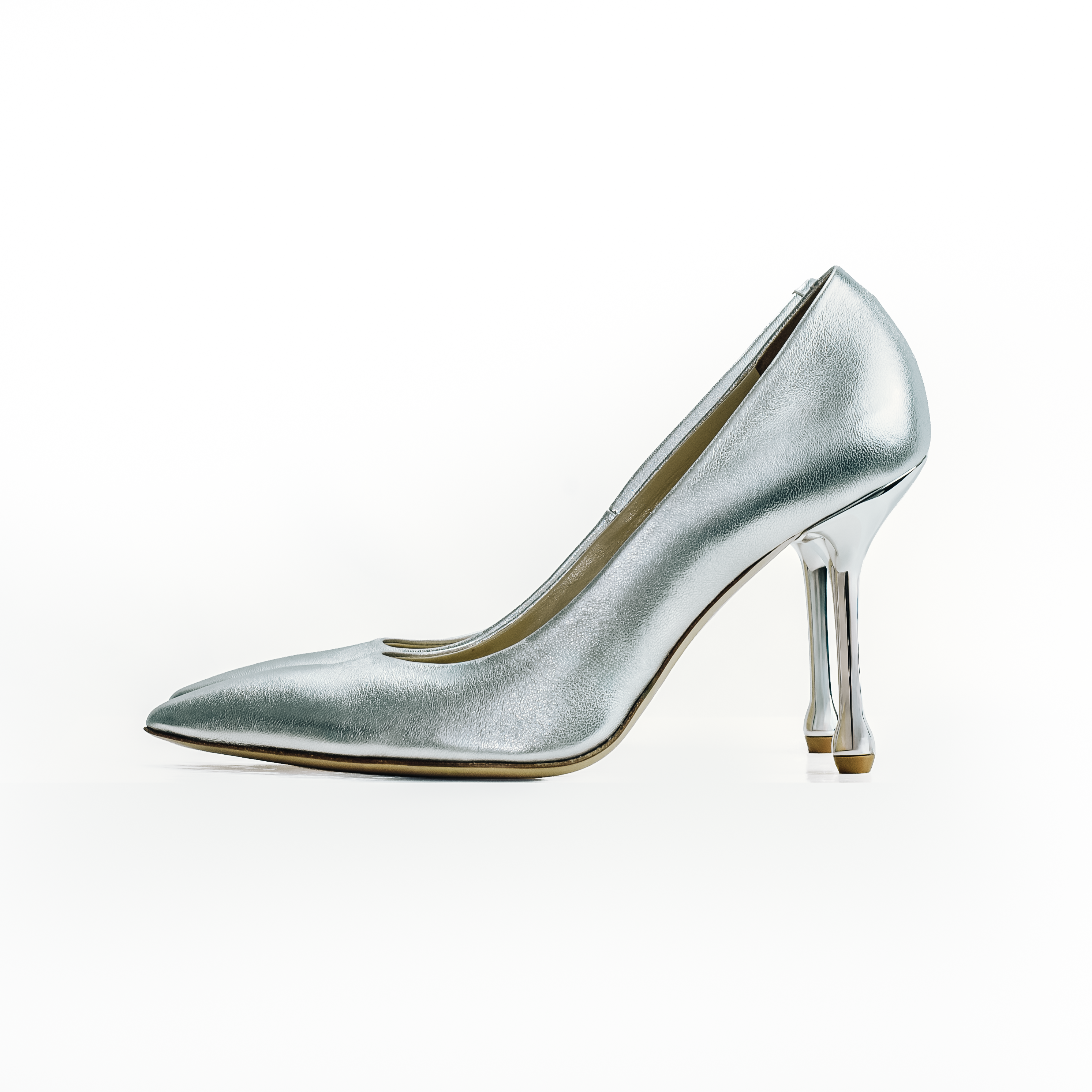 Molly Luxe Stiletto Pump in Silver - Stessa by Sarah