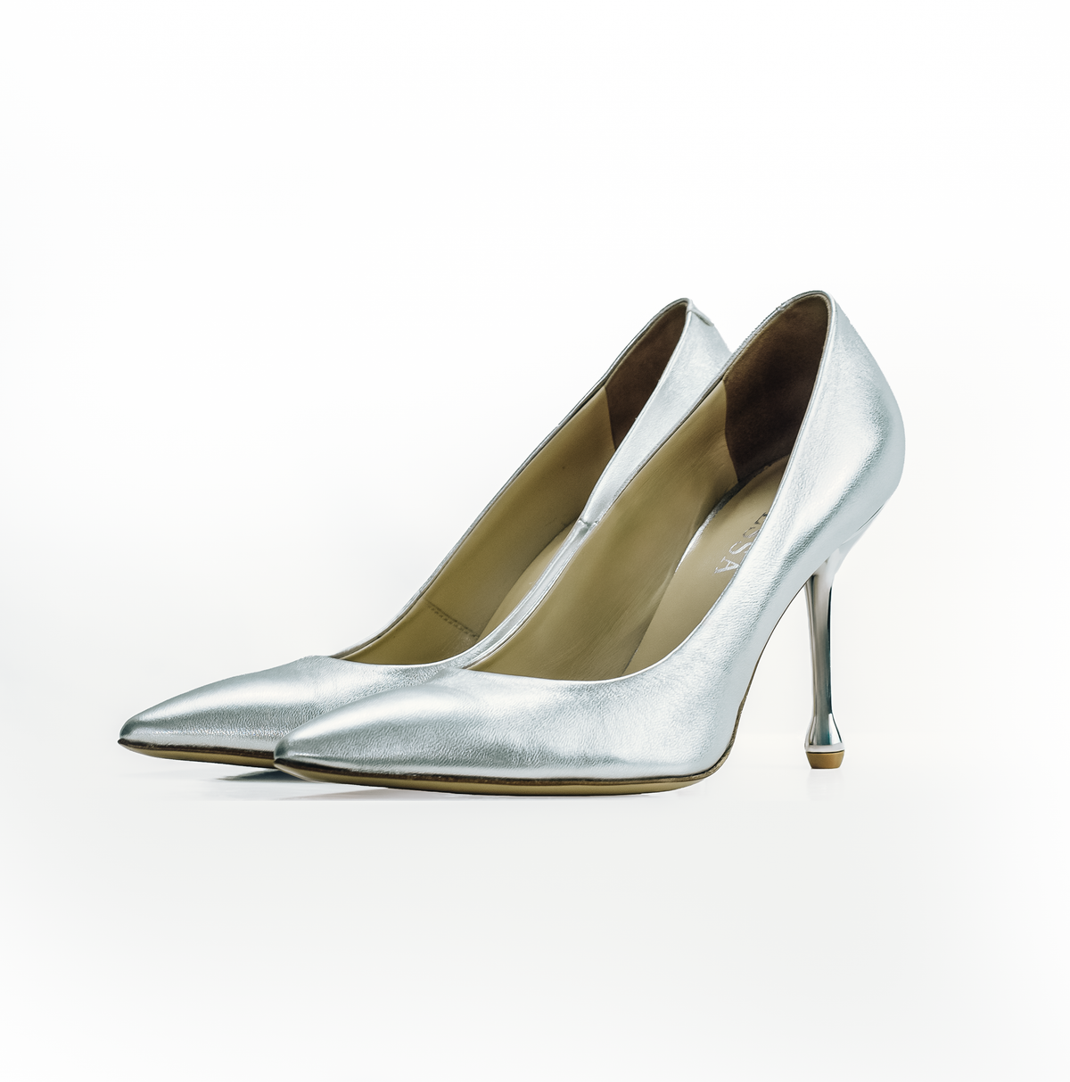 Molly Luxe Stiletto Pump in Silver - Stessa by Sarah