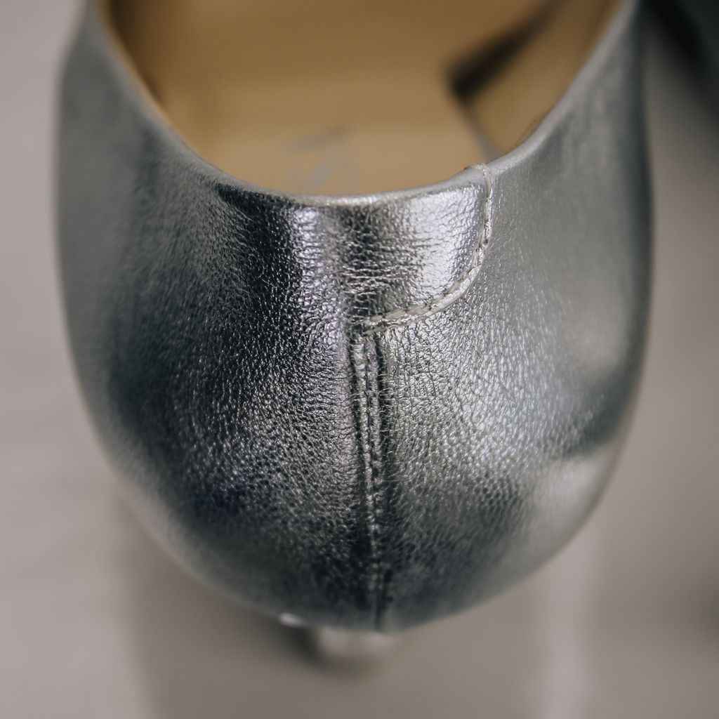 Molly Luxe Stiletto Pump in Silver - Stessa by Sarah