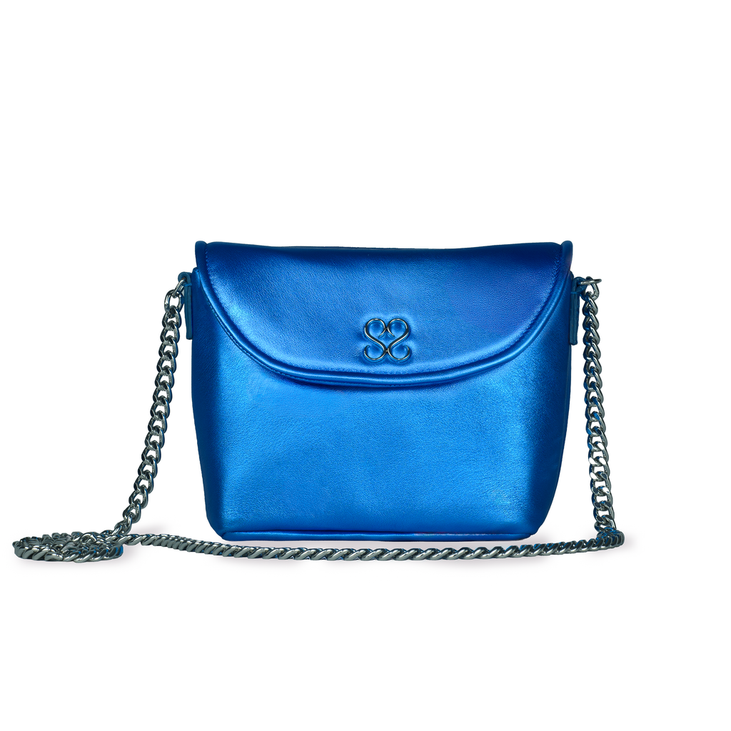 The Avalyn Clutch in Ocean Blue